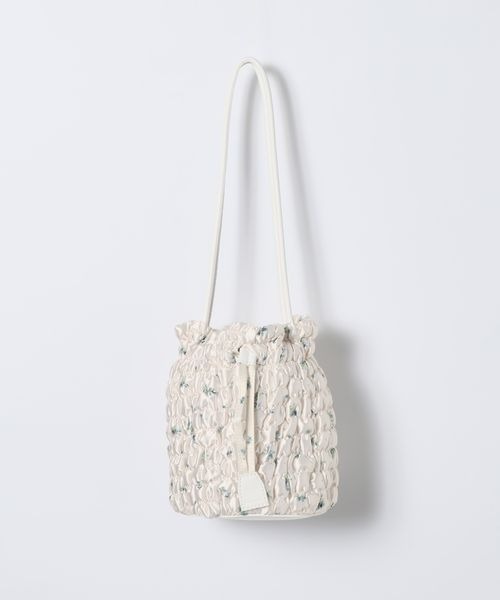 JEANASIS（ジーナシス）の「ハナガラシャーリングキンチャクBAG/1063760（ショルダーバッグ・レディース・ブラック系その他/ホワイト系その他・FREE）」の2枚目の写真