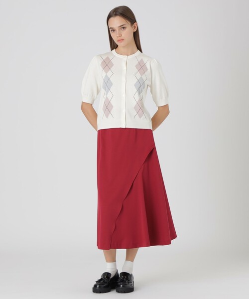 BLUE LABEL CRESTBRIDGE(ブルーレーベルクレストブリッジ)の「アーガイルニットカーディガン(カーディガン/ボレロ・レディース・ブラック/グレー系その他/オフホワイト・38)」の16枚目の写真