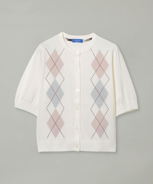 BLUE LABEL CRESTBRIDGE(ブルーレーベルクレストブリッジ)の「アーガイルニットカーディガン(カーディガン/ボレロ・レディース・ブラック/グレー系その他/オフホワイト・38)」の11枚目の写真