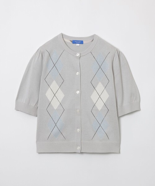 BLUE LABEL CRESTBRIDGE(ブルーレーベルクレストブリッジ)の「アーガイルニットカーディガン(カーディガン/ボレロ・レディース・ブラック/グレー系その他/オフホワイト・38)」の4枚目の写真