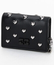 Firsthand（ファーストハンド）の「GANNI/ガニー Bou Card Holder with Flap Heart Studs【限定展開】/ ハートスタッズウォレット 財布（財布）」