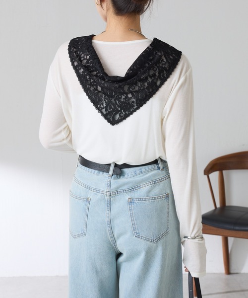 COLLAGE GALLARDAGALANTE(コラージュガリャルダガランテ)の「【芋生悠×Q.anosコラボ】スリングセットカットソー(Tシャツ/カットソー・レディース・ブラック/ホワイト/イエロー・FREE)」の8枚目の写真