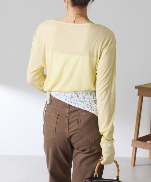 COLLAGE GALLARDAGALANTE(コラージュガリャルダガランテ)の「【芋生悠×Q.anosコラボ】スリングセットカットソー(Tシャツ/カットソー・レディース・ブラック/ホワイト/イエロー・FREE)」の19枚目の写真