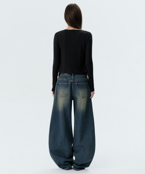 MUSINSA STANDARD WOMAN（ムシンサスタンダードウーマン）の「ウィメンズエッセンシャルカーブデニムパンツ[ラスティブルー]（デニムパンツ・レディース・その他・30/24/25/26/27/28/29）」の2枚目の写真