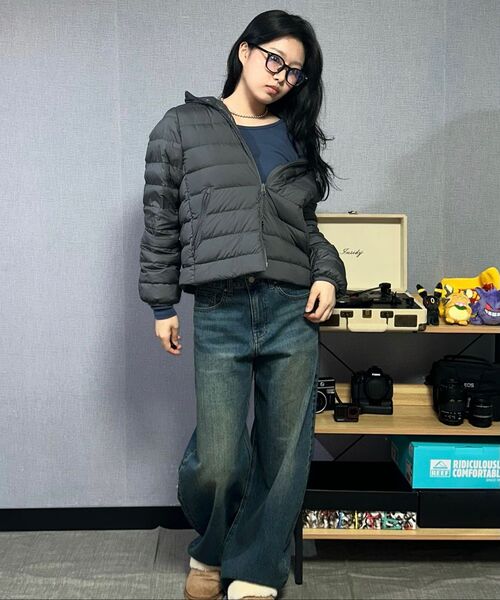 MUSINSA STANDARD WOMAN（ムシンサスタンダードウーマン）の「ウィメンズエッセンシャルカーブデニムパンツ[ラスティブルー]（デニムパンツ・レディース・その他・30/24/25/26/27/28/29）」の8枚目の写真