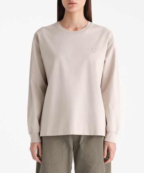 TATRAS(タトラス)の「TATRAS(タトラス) GABA ギャバ(Tシャツ/カットソー・レディース・ホワイト/ライトベージュ/ブラック・2/1)」の1枚目の写真