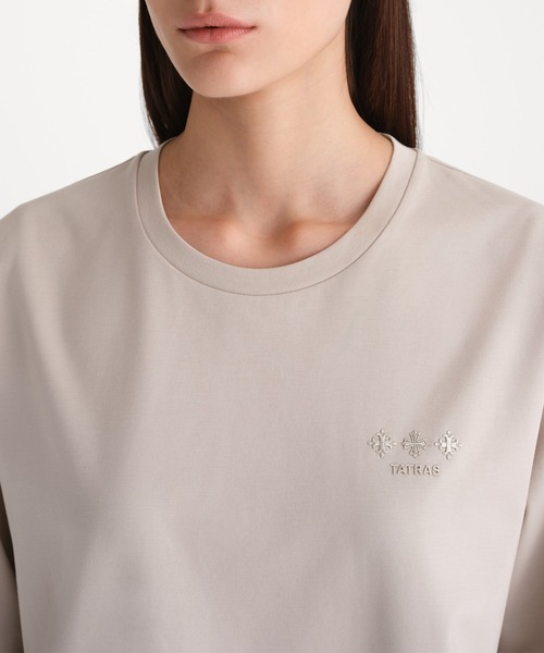 TATRAS(タトラス)の「TATRAS(タトラス) GABA ギャバ(Tシャツ/カットソー・レディース・ホワイト/ライトベージュ/ブラック・2/1)」の6枚目の写真