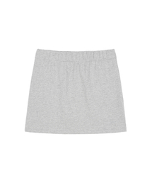 DEINET LOGO MINI SKIRT IN MELANGE GREY