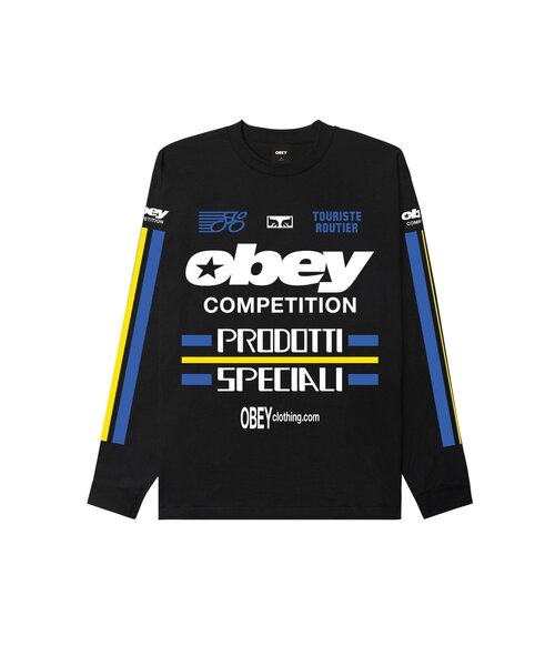 OBEY(オベイ)の「【OBEY】COMPETITION(Tシャツ/カットソー・メンズ・ブラック/ホワイト・SMALL)」の1枚目の写真