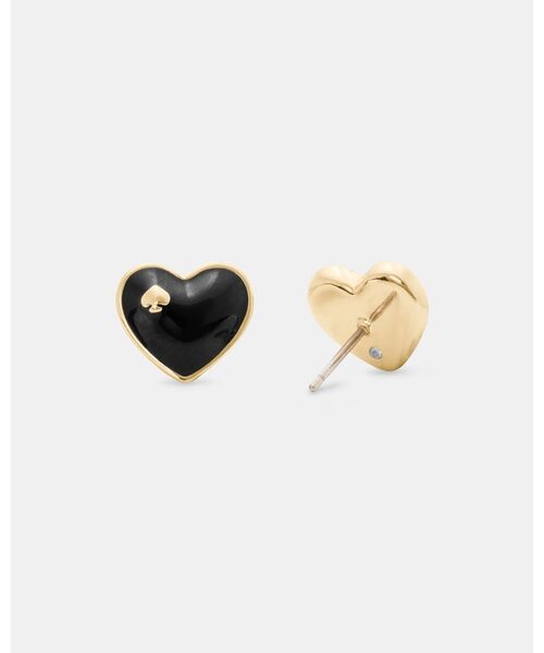 kate spade new york（ケイトスペード ニューヨーク）の「ハート アンド スペード ハート スペード ピアス（ピアス（両耳用）・レディース・ブラック・ONESIZE）」の3枚目の写真