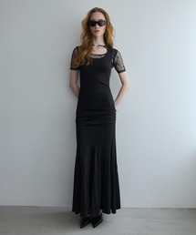 DRAPE CUTSEW DRESS/ドレープカットソードレス