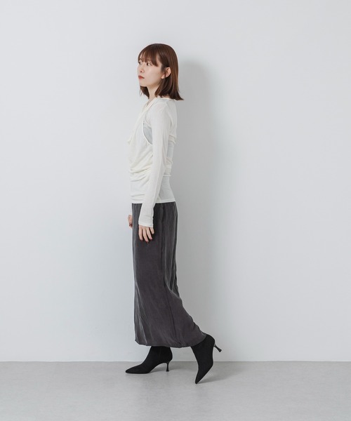 EVOL(イーボル)の「【S-LLサイズ展開・美脚効果あり】6.5cmポインテッドショートブーツ CB23887(ブーツ・レディース・ブラウン/ブラック/ブラック系その他・S/M/L/LL)」の12枚目の写真
