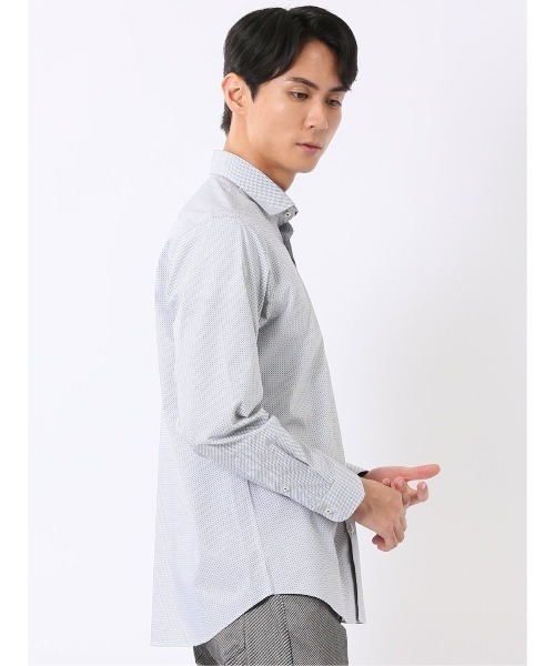TAKA-Q(タカキュー)の「シャツ 長袖 メンズ ストレッチ 綿混 ブロード ワイドカラー プリント 総柄 小紋(シャツ/ブラウス・メンズ・グリーン系その他・X-LARGE/MEDIUM/LARGE)」の12枚目の写真