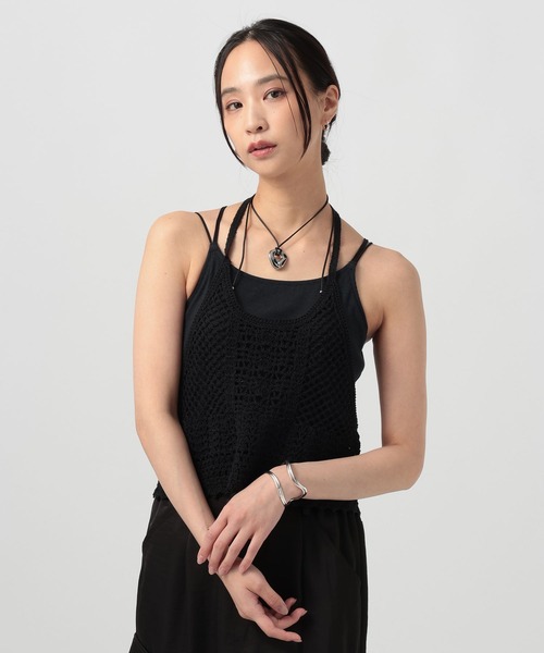 BAYFLOW(ベイフロー)の「クロシェホルターネックニット(ニット/セーター・レディース・アイボリー/ブラック・FREE)」の18枚目の写真