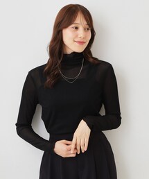 COUP DE CHANCE | 【手洗い可/日本製】ハイネックシアーカットソー(Tシャツ/カットソー)