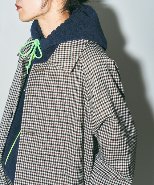 CITYSHOP(シティーショップ)の「GINGHAM CHECK コート(その他アウター・レディース・ブラウン系その他・38/36)」の2枚目の写真
