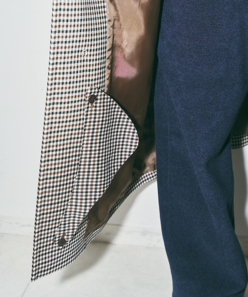 CITYSHOP(シティーショップ)の「GINGHAM CHECK コート(その他アウター・レディース・ブラウン系その他・38/36)」の3枚目の写真