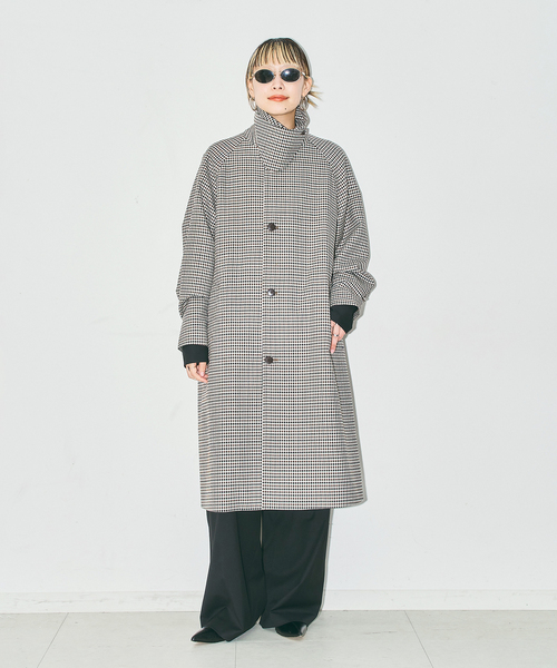 CITYSHOP(シティーショップ)の「GINGHAM CHECK コート(その他アウター・レディース・ブラウン系その他・38/36)」の7枚目の写真