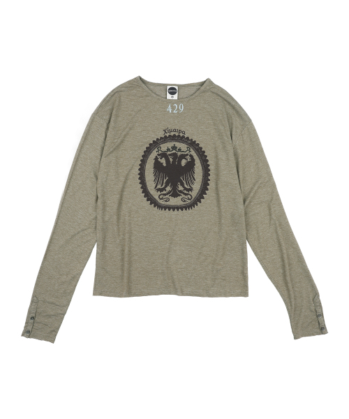 GLACK(グラック)の「GT188 429 キマイラエンブレムヴィンテージパンプスディテールロングスリーブ(KHAKI)(Tシャツ/カットソー・レディース・その他・MEDIUM/LARGE)」の5枚目の写真