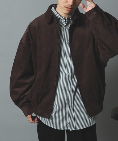 ITEMS URBANRESEARCH(アイテムズ アーバンリサーチ)の「プレミアムコーデュロイドリズラージャケット(ブルゾン・メンズ・ブラック/ネイビー/ブラウン/アイボリー・MEDIUM/LARGE)」の1枚目の写真