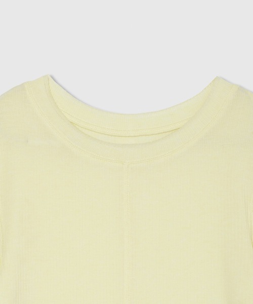 THINGS THAT MATTER(シングス ザット マター)の「TWO-TONE SHEER RIBBED TOPS / ツートーン シアー リブ トップス(Tシャツ/カットソー・レディース・サックスブルー/グレー/イエロー・FREE)」の19枚目の写真