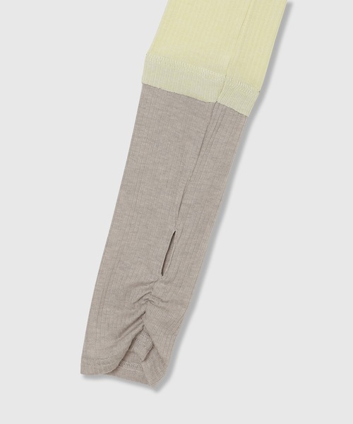 THINGS THAT MATTER(シングス ザット マター)の「TWO-TONE SHEER RIBBED TOPS / ツートーン シアー リブ トップス(Tシャツ/カットソー・レディース・サックスブルー/グレー/イエロー・FREE)」の20枚目の写真