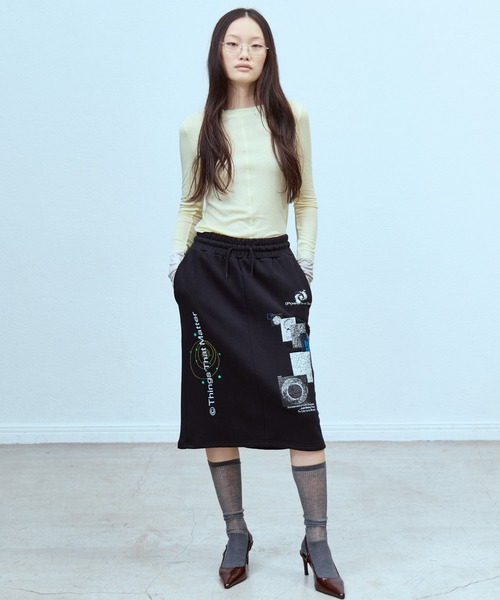 THINGS THAT MATTER(シングス ザット マター)の「TWO-TONE SHEER RIBBED TOPS / ツートーン シアー リブ トップス(Tシャツ/カットソー・レディース・サックスブルー/グレー/イエロー・FREE)」の13枚目の写真