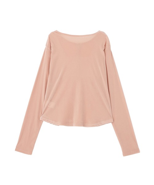 Green Parks(グリーンパークス)の「ヘンリーネックシアーベロアプルオーバー(Tシャツ/カットソー・レディース・アイボリー/ピンク/ブラック/ブラウン・FREE)」の16枚目の写真