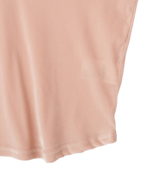 Green Parks(グリーンパークス)の「ヘンリーネックシアーベロアプルオーバー(Tシャツ/カットソー・レディース・アイボリー/ピンク/ブラック/ブラウン・FREE)」の19枚目の写真