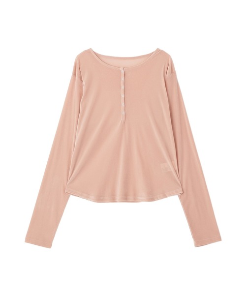 Green Parks(グリーンパークス)の「ヘンリーネックシアーベロアプルオーバー(Tシャツ/カットソー・レディース・アイボリー/ピンク/ブラック/ブラウン・FREE)」の22枚目の写真
