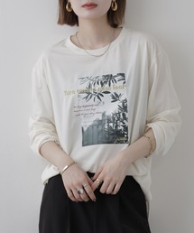 EGLANTINE フォトプリント長袖カットソー