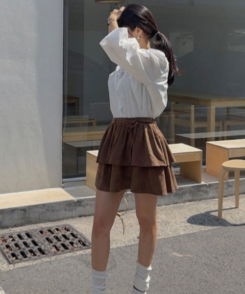 FAVORITO(ファヴォリート)の「レース切り替え長袖シャツ(シャツ/ブラウス・レディース・ホワイト/ブラック・F)」の22枚目の写真