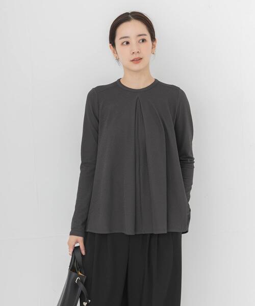 NEW BALANCE(ニューバランス)の「NEW BALANCE NB GREY フレアロングスリーブトップ(シャツ/ブラウス・レディース・オフホワイト/ブラック・MEDIUM)」の10枚目の写真