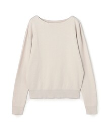 コットンカシミヤ ボートネック ニット