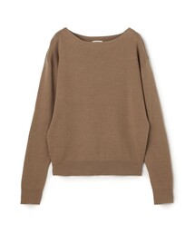 コットンカシミヤ ボートネック ニット
