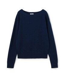 コットンカシミヤ ボートネック ニット