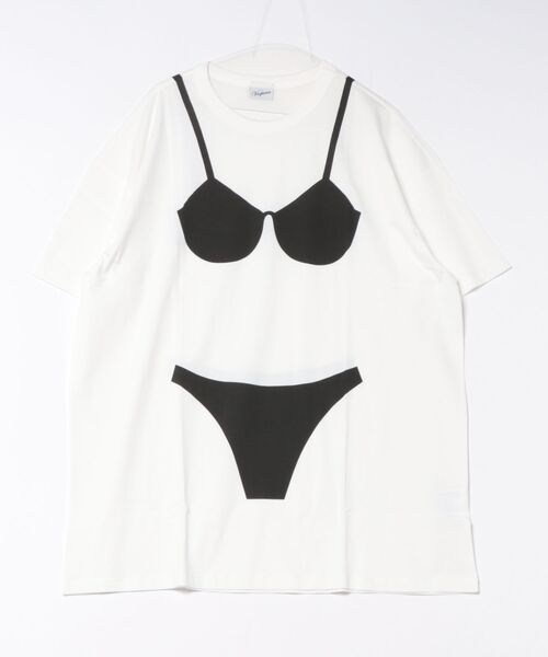 VAQUERA(バケラ)の「VAQUERA/ヴァケラ/WOMEN TROMPE LOEIL TALL TEE KNIT(Tシャツ/カットソー・レディース・ホワイト・S)」の1枚目の写真