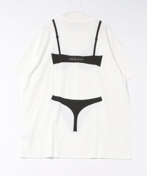 VAQUERA(バケラ)の「VAQUERA/ヴァケラ/WOMEN TROMPE LOEIL TALL TEE KNIT(Tシャツ/カットソー・レディース・ホワイト・S)」の2枚目の写真