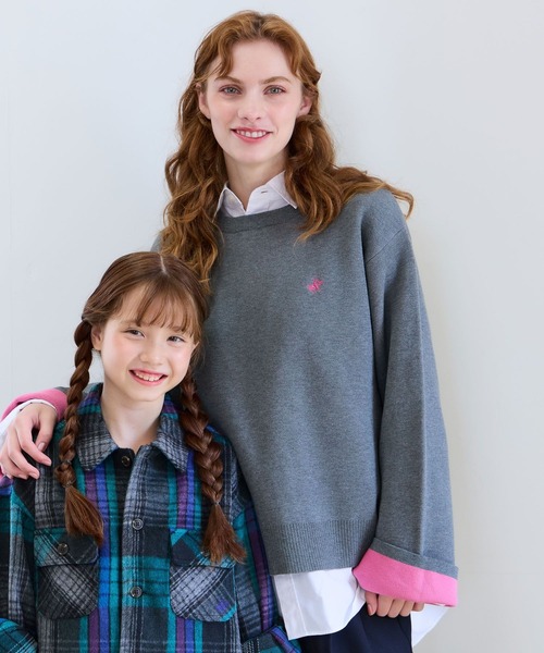 GLOBAL WORK(グローバルワーク)の「【BEVERLY HILLS POLO CLUB】ダブルフェイスニット/685521(ニット/セーター・レディース・ネイビー/グレー・LARGE/MEDIUM/SMALL)」の18枚目の写真