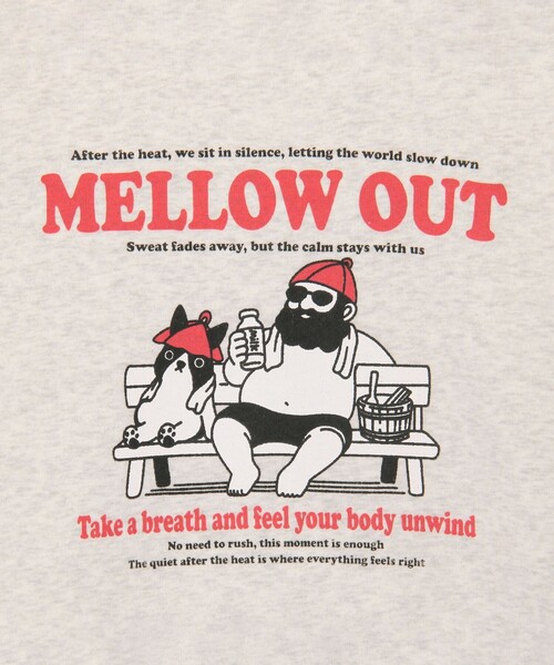 GLOSTER(グロスター)の「【MELLOW OUT】T/C裏起毛 クルーネックスウェット(スウェット・メンズ・グレー/オフホワイト・L/M)」の11枚目の写真