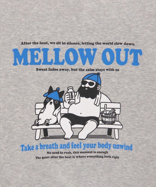 GLOSTER(グロスター)の「【MELLOW OUT】T/C裏起毛 クルーネックスウェット(スウェット・メンズ・グレー/オフホワイト・L/M)」の6枚目の写真