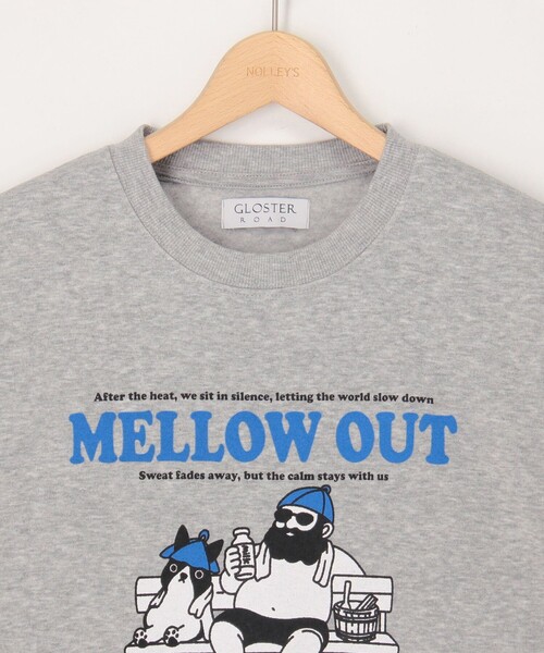 GLOSTER(グロスター)の「【MELLOW OUT】T/C裏起毛 クルーネックスウェット(スウェット・メンズ・グレー/オフホワイト・L/M)」の7枚目の写真