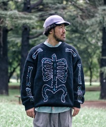 NATAL DESIGN（ネイタルデザイン）の「OTAKARA NYC x ND BONE KNIT SWEATER（Tシャツ/カットソー）」