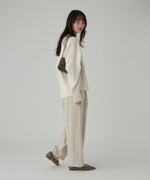 BABYLONE（バビロン）の「ツイル2WAYタックパンツ［手洗い可］（その他パンツ・レディース・ブラック/ライトベージュ/チャコール・36inch/38inch）」の16枚目の写真