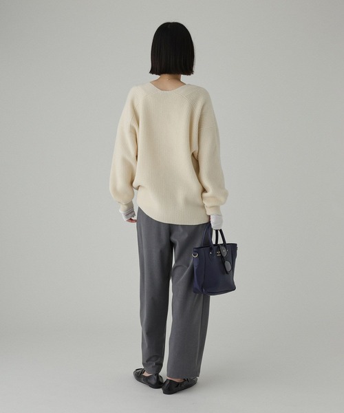 BABYLONE（バビロン）の「ツイル2WAYタックパンツ［手洗い可］（その他パンツ・レディース・ブラック/ライトベージュ/チャコール・36inch/38inch）」の10枚目の写真