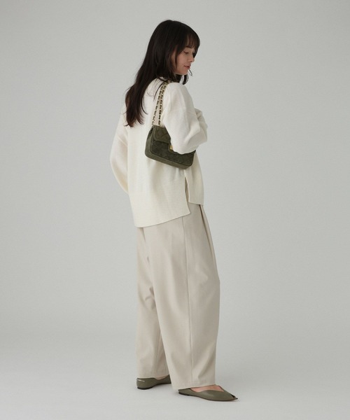 BABYLONE（バビロン）の「ツイル2WAYタックパンツ［手洗い可］（その他パンツ・レディース・ブラック/ライトベージュ/チャコール・36inch/38inch）」の18枚目の写真