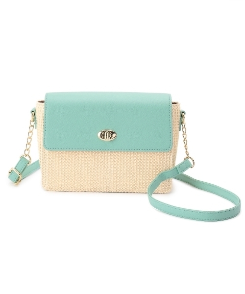 grove（グローブ）の「フラップチェーンミニショルダーバッグ（ショルダーバッグ・レディース・ホワイト/ブルー/ブラック/グリーン/イエロー/ブルー系1・00）」の3枚目の写真