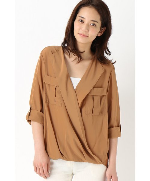 FIGARO Paris(フィガロパリ)の「カシュクール ミリタリーブラウス◆(シャツ/ブラウス・レディース・ネイビー/ホワイト/キャメル・36/38)」の14枚目の写真