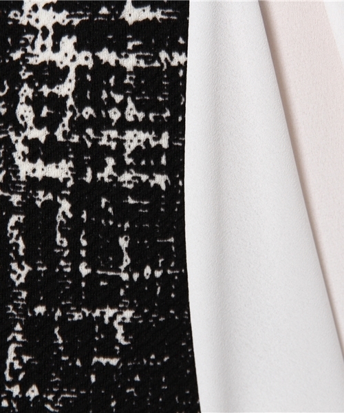 archives（アルシーヴ）の「幾何柄フクレジャガードAラインワンピース（ワンピース・レディース・ブラウン/オフホワイト/グレー・MEDIUM）」の12枚目の写真