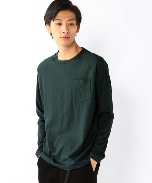 coen(コーエン)の「GIZAラグランロングスリーブカットソー(Tシャツ/カットソー・メンズ・ワインレッド/ダークグリーン/ネイビー/ホワイト・LARGE/X-LARGE/SMALL/MEDIUM)」の6枚目の写真